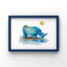 Load image into Gallery viewer, Rhino Watercolor