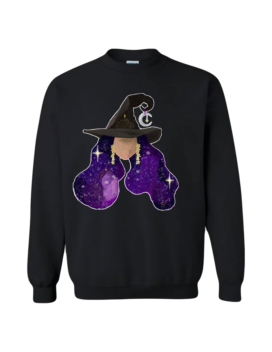Cosmic Witch Hoodie, Crewneck Sweatshirts