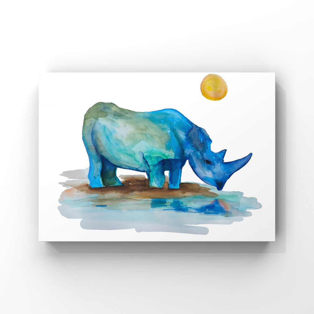 Rhino Watercolor